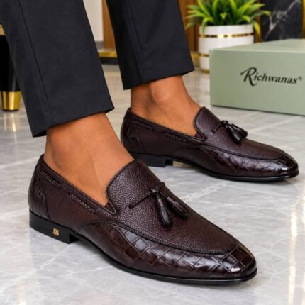 High-Shine Calfskin Genuine Leather Oxford Shoe
